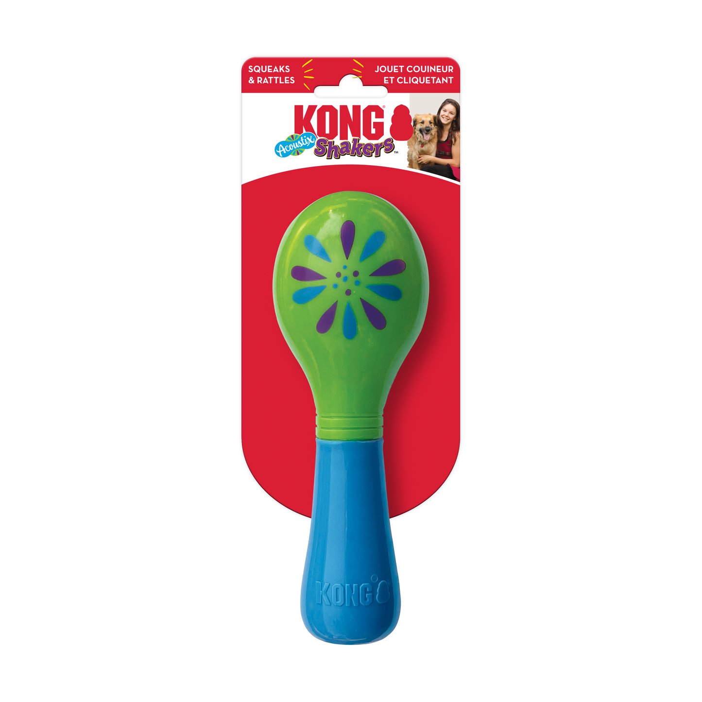 Jouet Kong Shaker Acoustix Maraca pour chien